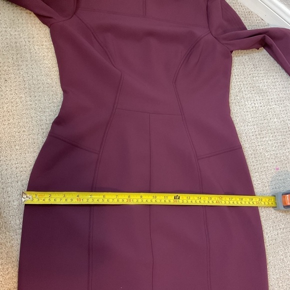 Yigal Azrouel Burgundy Sheath Dress Size 10 Silk Blend - Picture 7 of 12